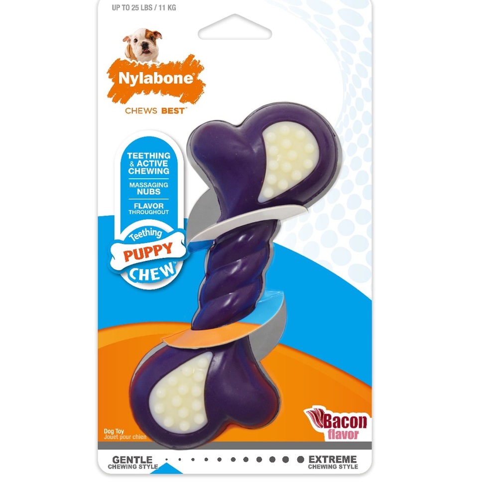Nylabone Teething Bacon-Flavored Bone
